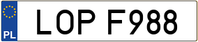 Trailer License Plate